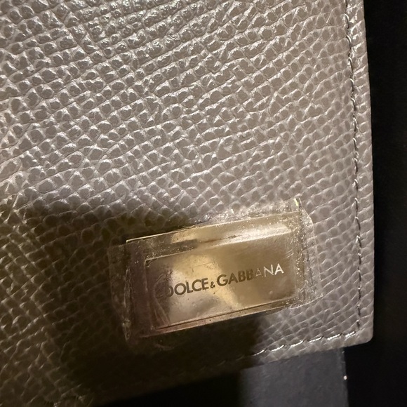 Dolce & Gabbana Textured Gray Leather Accessory - Picture 2 of 6